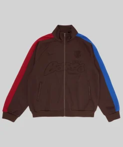Travis scott cj x nike x fcb barca retro zip anthem jacket brown