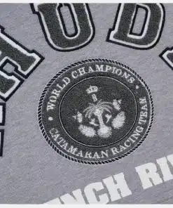 Unisex Rhude French Riviera Patch Hoodie Gray