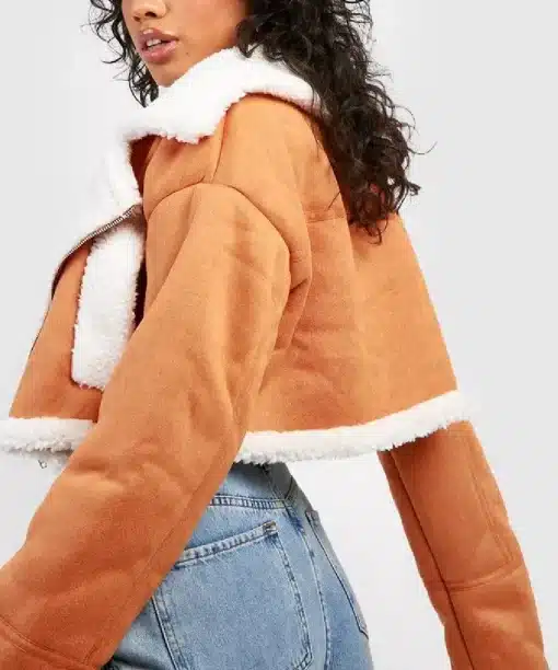 Women Crop Boxy Aviator Jacket