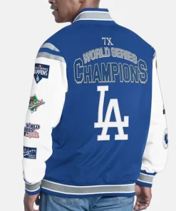 World Series Champions Los Angeles Dodgers G-III Sports by Carl Banks Royal Recruit Commemorative Varsity Jacket