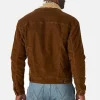 Wrangler Corduroy Trucker Jacket Brown