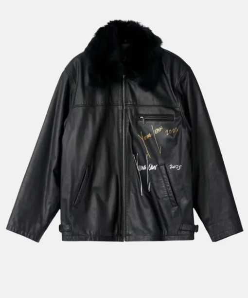 Yung Lean World Affairs Leather Jacket