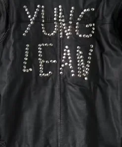 Yung Lean World Affaris Black Leathr Jacket