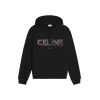 Celine rhinestones hoodie in cotton fleece black multicolor 1