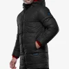 men's black puffer jacket