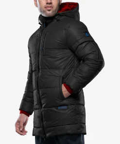 men's black puffer jacket