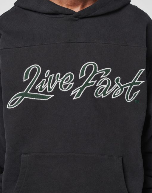 LFDY Live Fast Die Young Script Hoodie Black