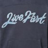 LFDY Live Fast Die Young Script Hoodie Blue