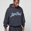 LFDY Live Fast Die Young Script Hoodie Blue