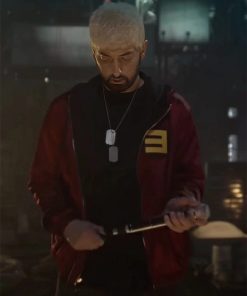 2024 houdini eminem red hooded jacket