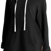 The Warmy Oversized Hoodie Long Dress Black