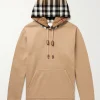 Burberry beige pullover checked hoodie