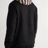 Burberry pullover checked hoodie black