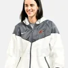 Caitlin Clark Indiana Fever white jacket white and grey