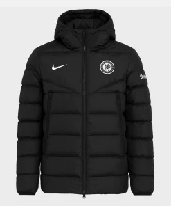 Chelsea F.C Black Puffer Hooded Jacket Coat