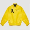 DONCARE AFGK Ferrari Yellow Leather Jacket
