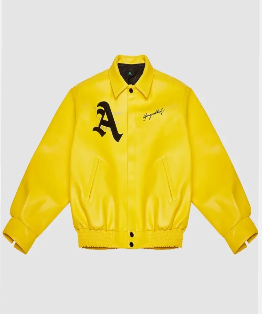 DONCARE AFGK Ferrari Yellow Leather Jacket