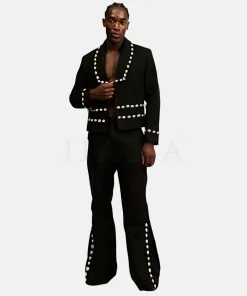 Ghanaian celebrity cowries high waisted jacket