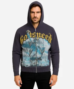 Godspeed Chrome Liberty Zip Hoodie - Navy Blue