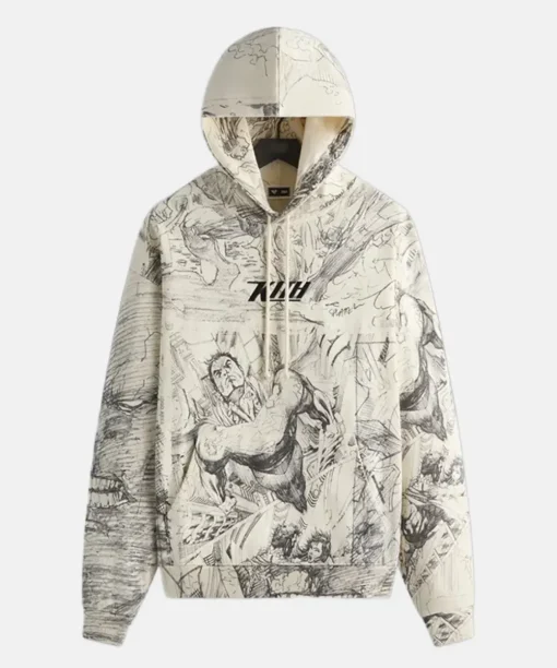 Kith x Superman Sketch Nelson Hoodie Off White