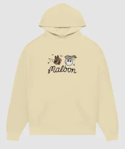 Malbon Two Man Scramble Hoodie Cream