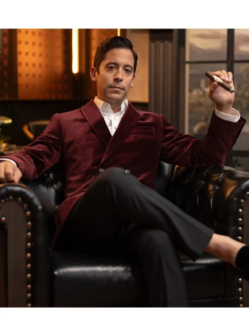 Mayflower smoking jacket maroon