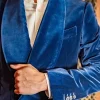 Mayflower smoking velvet blazer blue