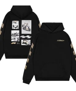 Men's Black Formula 1 The Movie Photo Collage Pullover Hoodie