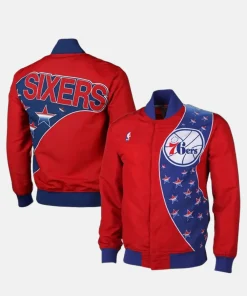 Mitchell & Ness 75th Anniversary Philadelphia 76ers Bomber Jacket