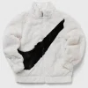 Nike big swoosh faux fur jacket