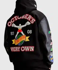 OVO x UFC Championship Varsity Black Jacket