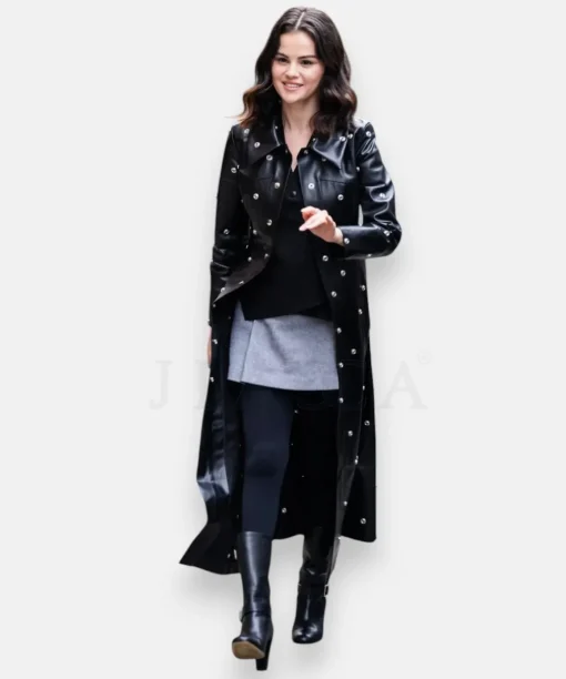 Only Murders in the Building studded leather coat
