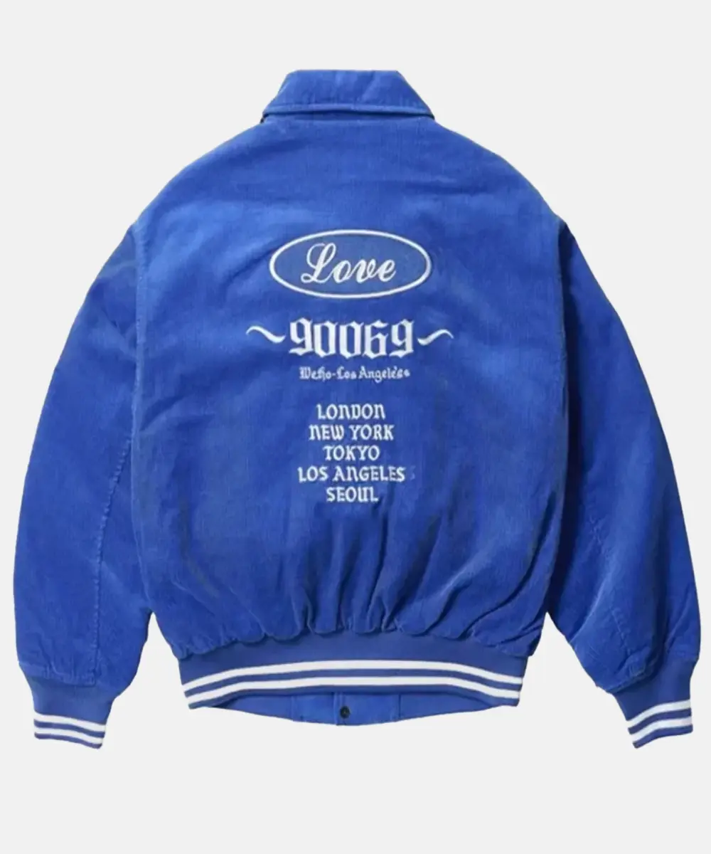 Palace Love Varsity Jacket blue