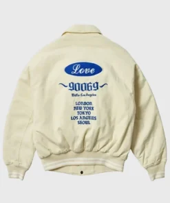 Palace Love Varsity Jacket white