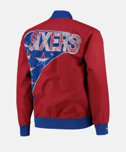 Philadelphia 76ers Mitchell & Ness 75th Anniversary Warm Up Jacket - Unisex