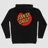 Santa cruz hoodie black skateboards style