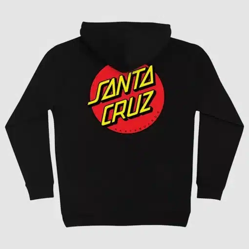 Santa cruz hoodie black skateboards style