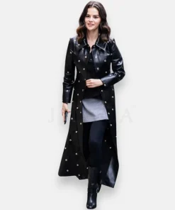 Selena Gomez Season 5 Only Murders in the Building studded long coat