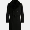 Superman 2025 Movie Nicholas Hoult Lex Luthor Black Shearling Coat