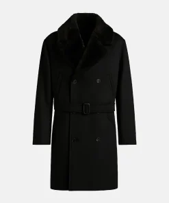 Superman 2025 Movie Nicholas Hoult Lex Luthor Black Shearling Coat