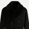 Superman 2025 Nicholas Hoult Lex Luthor Black Shearling Coat