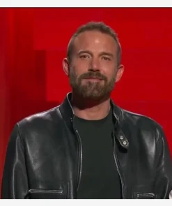 Tudum 2025 ben affleck black learher jacket