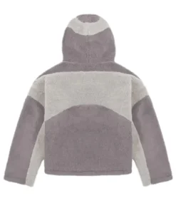 Trendt vision fleece shearling jacket grey