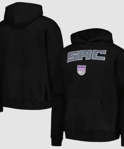 Unisex sacramento kings stadium essentials black terrace pullover hoodie