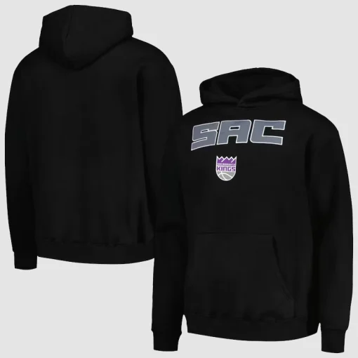 Unisex sacramento kings stadium essentials black terrace pullover hoodie