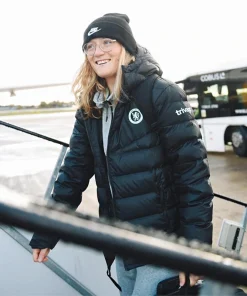 Womens chelsea f.c. black puffer jacket