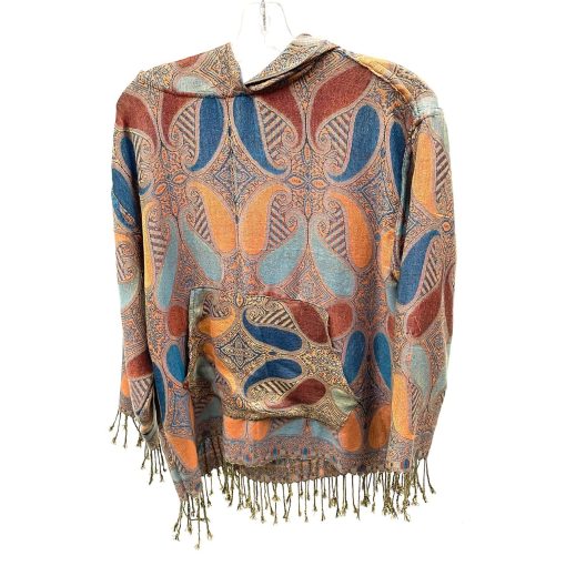 pashmina hoodie women brown
