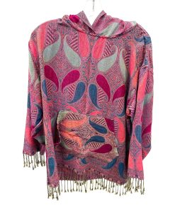pashmina hoodie women pink