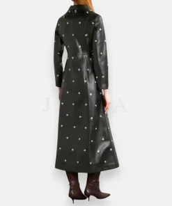 shop women studded leather coat inspired by salena gomez