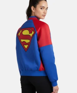 women Superman x Kith Satin Bomber Jacket back
